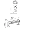 RGBW Matrix Floodlight 2800P/RCRC.WB-RGBW - Wallwasher RGBW L. 306