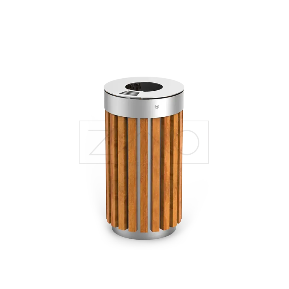 Tubus litter bin with ashtray