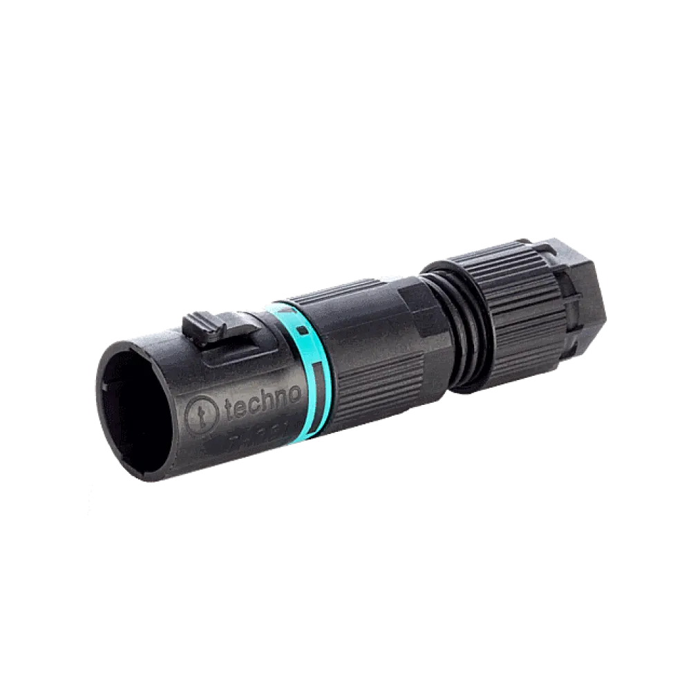 Techno Micro Plug Connector, 3p, Screw, 0.25-1.0mm2, L-N-PE, D7-8, IP66/IP68/IP69