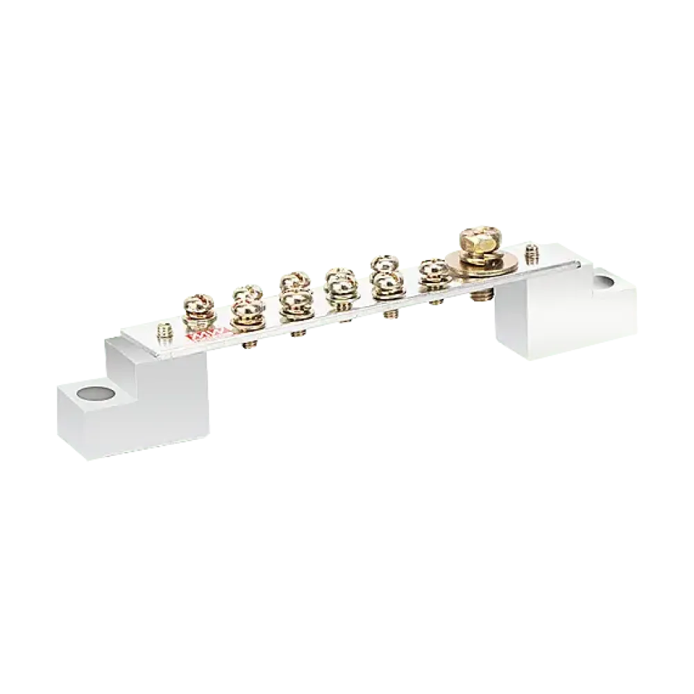 Earthing bar with insulator, 250A, number of poles: 11