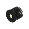 Zhaga LED pin fin heat sink, ø60, H 50, Base 5mm, Black anodized