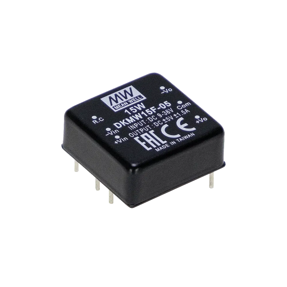 15W DC/DC converter, input 18...75V, output +15V/-15V / +0.5A/-0.5A