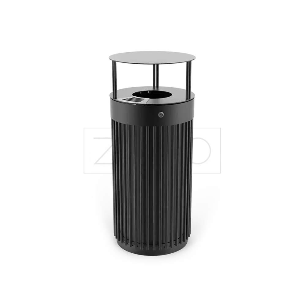 Tubus litter bin with ashtray