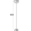 Stem Small Pole 350F3/WTAC-Small Poles - Small Pole H. 900 - LED DIRECT AC