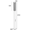 Orion One 492F0/NR50PO-Urban Lighting - Pole 2 Ways H. 2000