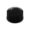 LED pin fin heat sink, ø80mm, H 40mm, Base 5mm, Black anodized