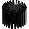 Modular LED star heat sink, ø70mm, H 50mm, Black anodized