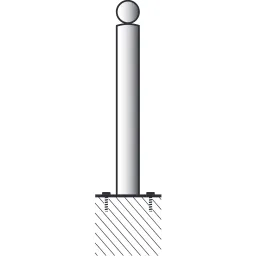 Bollards for bolting down with base flange