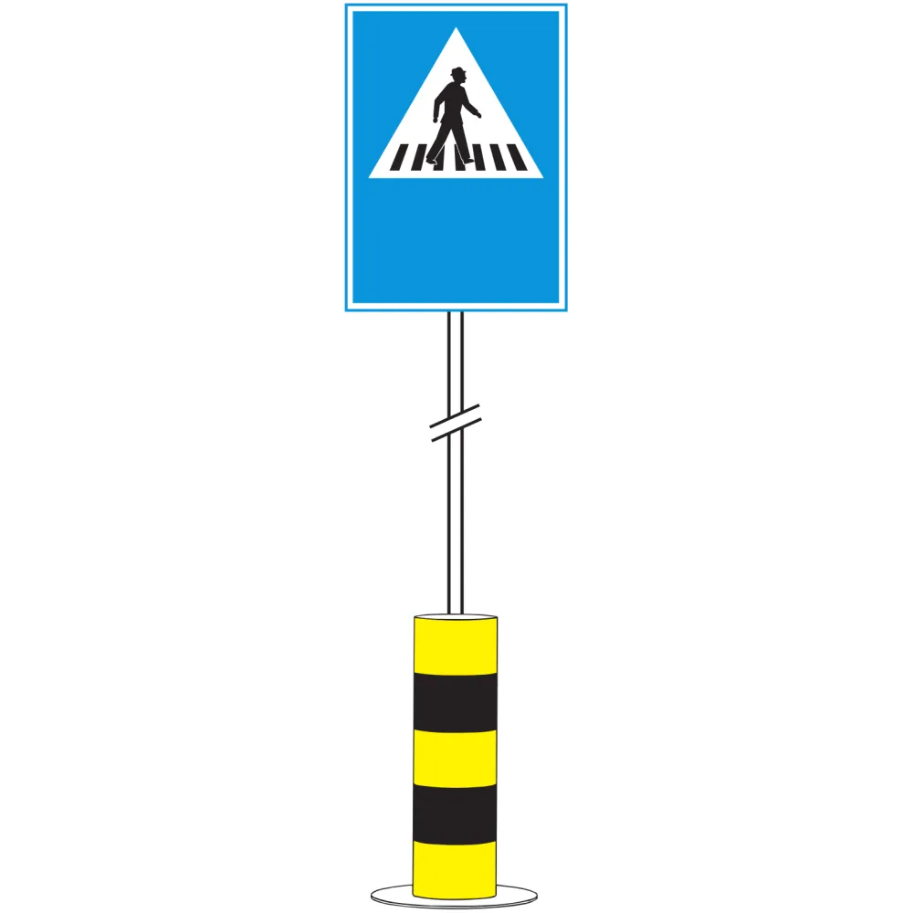 Reflective island post with standpipe and frame
