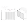 Pergola - wall with wooden planks 3 m