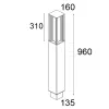 Orion One 464F1/NR50PO-Small Poles - Bollard 4 Ways H. 960 - Illuminating Head H. 310