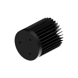 LED star heat sink, ø70mm, H 80mm, Base 10mm, Black anodized