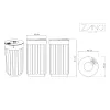 Tubus litter bin with ashtray