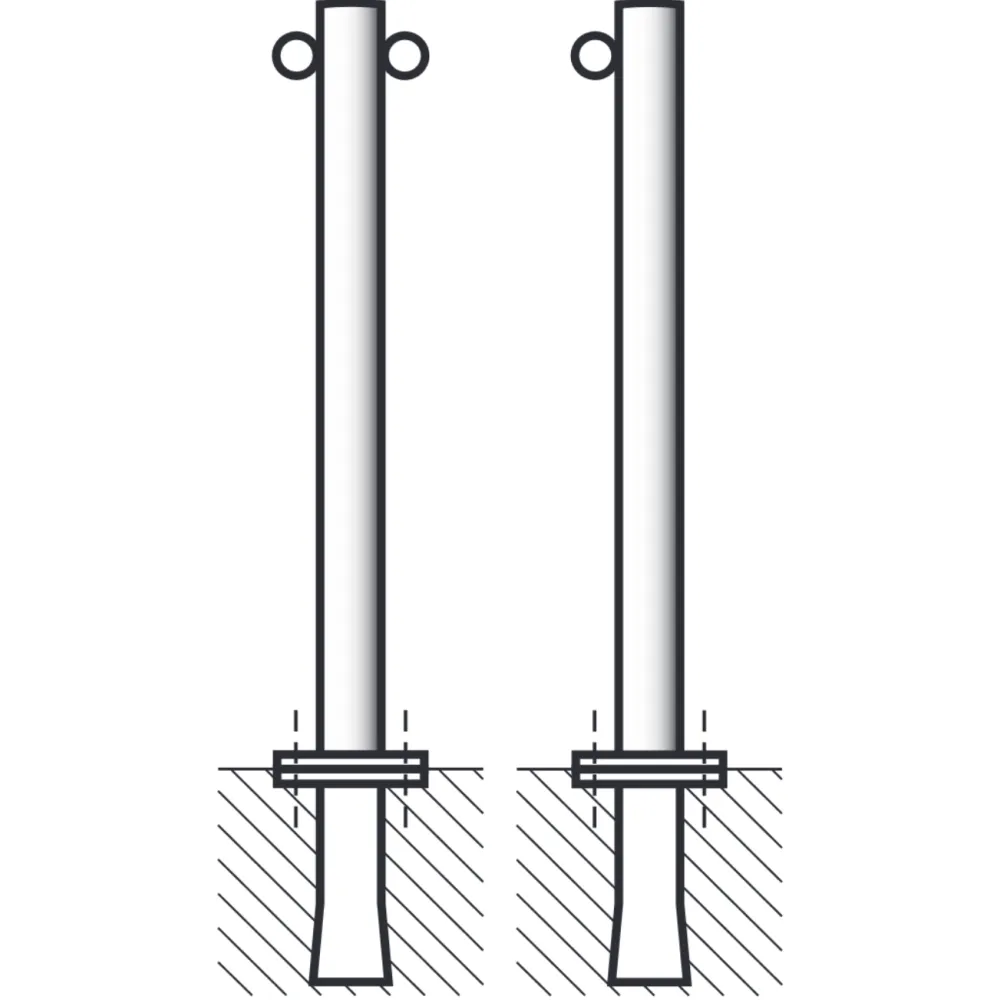 Barrier post with rings