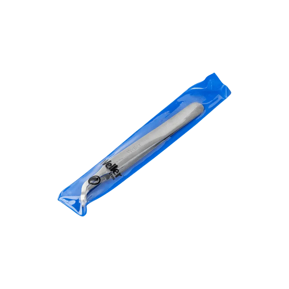 SMD tweezers angled 45° with round tips Ø 5 mm
