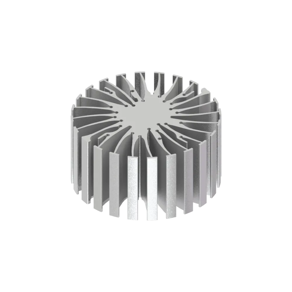 Modular LED star heat sink, ø99mm, H 50mm, Clear Anodized