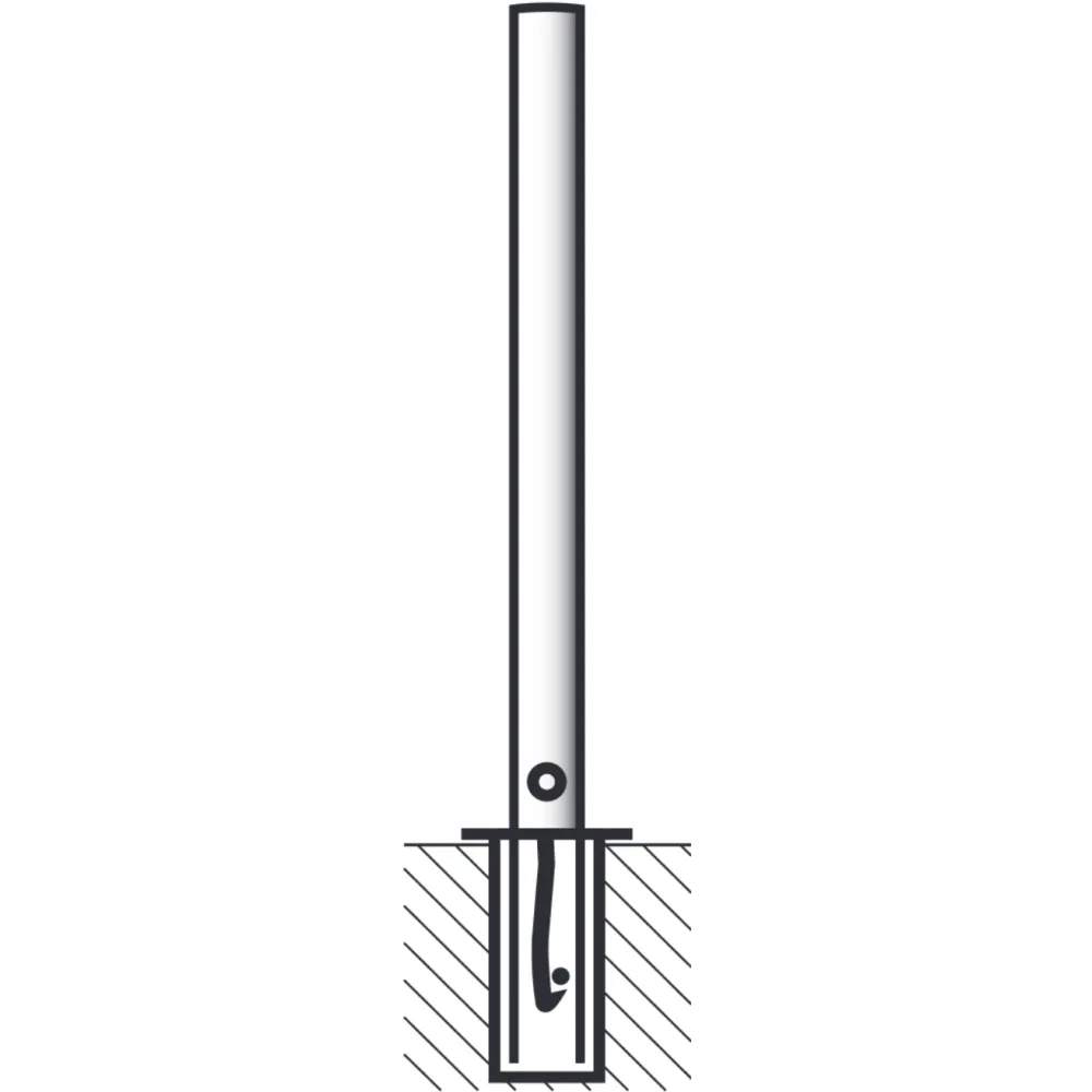 Barrier post without rings