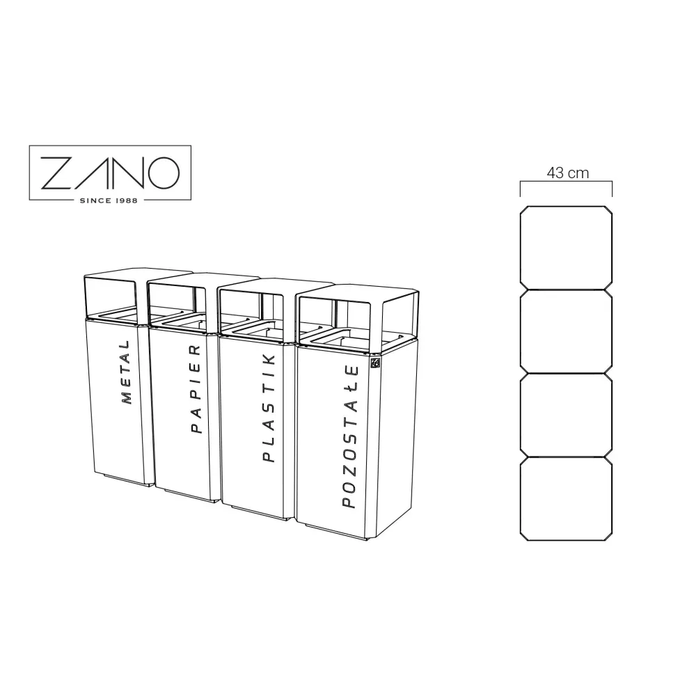 Stilo Recycling Bin