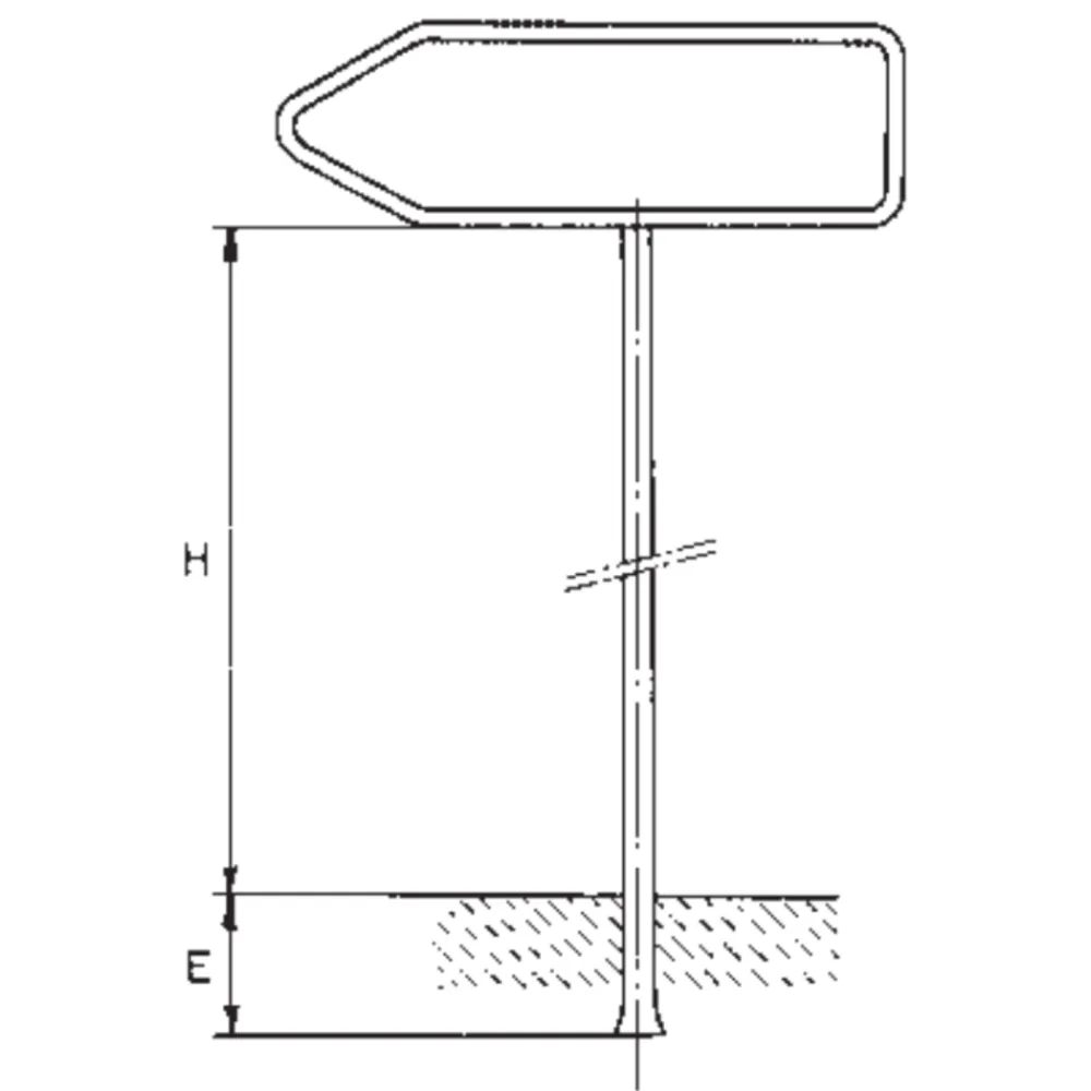Sign holder with longer singular base