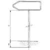 Sign holder with longer singular base