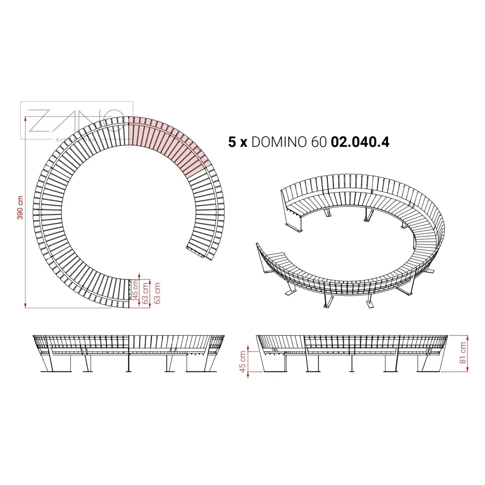 Domino 60 bench