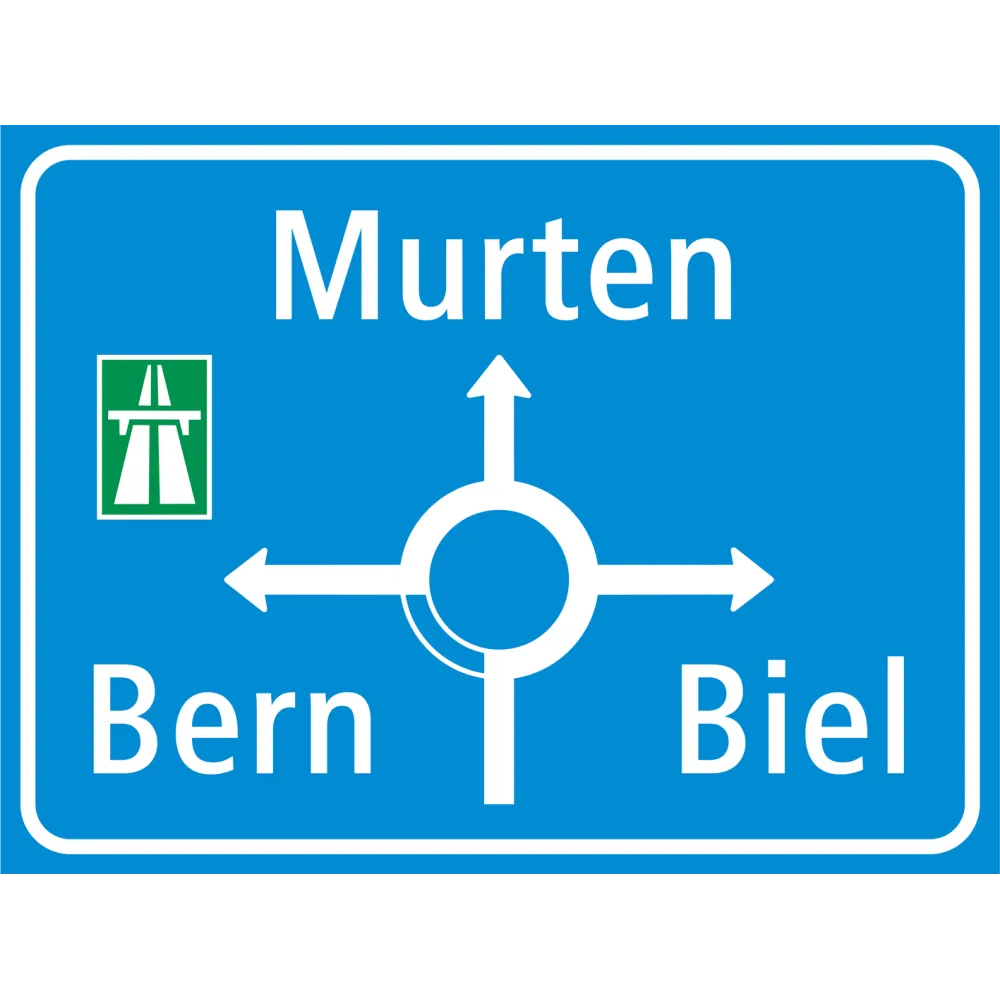 4.54 Advance sign at roundabout