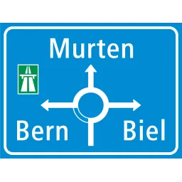 4.54 Advance sign at roundabout