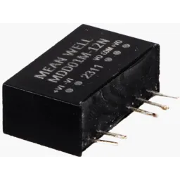 1W DC/DC-Converter, Input 21.6…26.4V, Output +/-15V / +/-0.034A