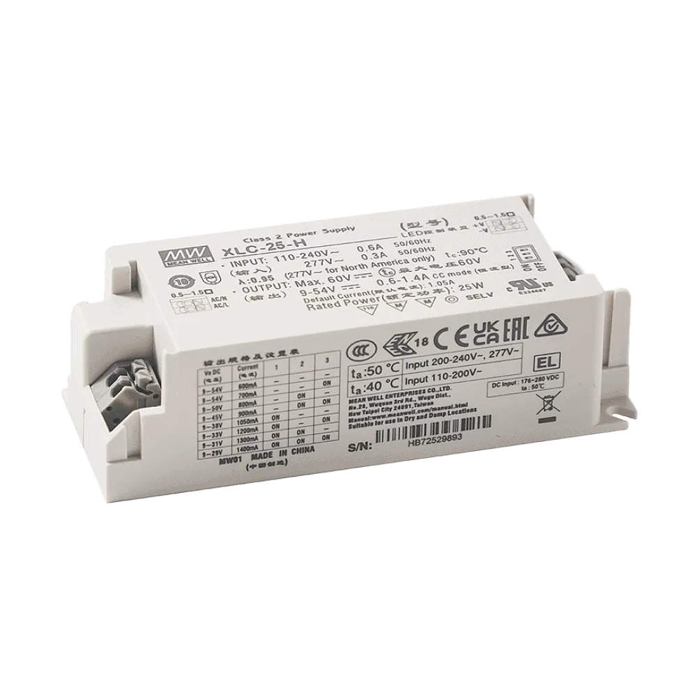 25W LED driver 300mA to 1050mA/9V…54V