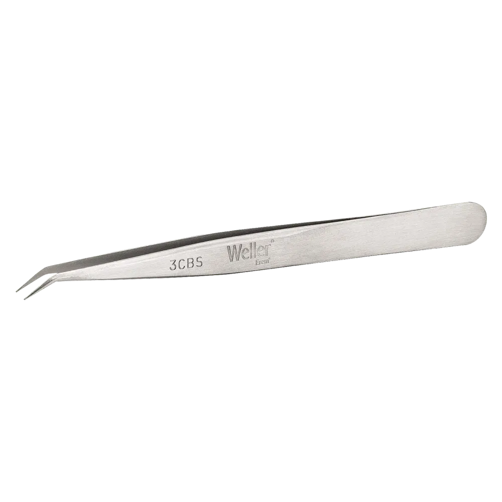 Precision tweezers angled 40°, with fine tips, for precision work