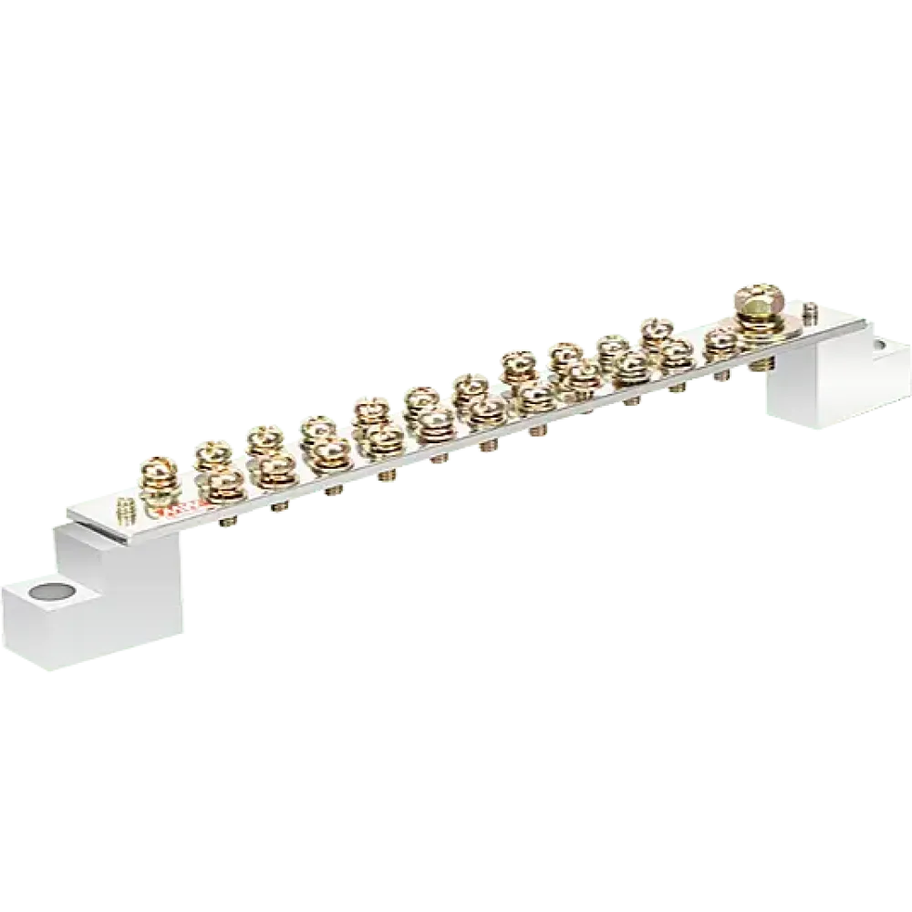 Earthing bar with insulator, 250A, number of poles: 23