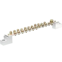 Earthing bar with insulator, 250A, number of poles: 23
