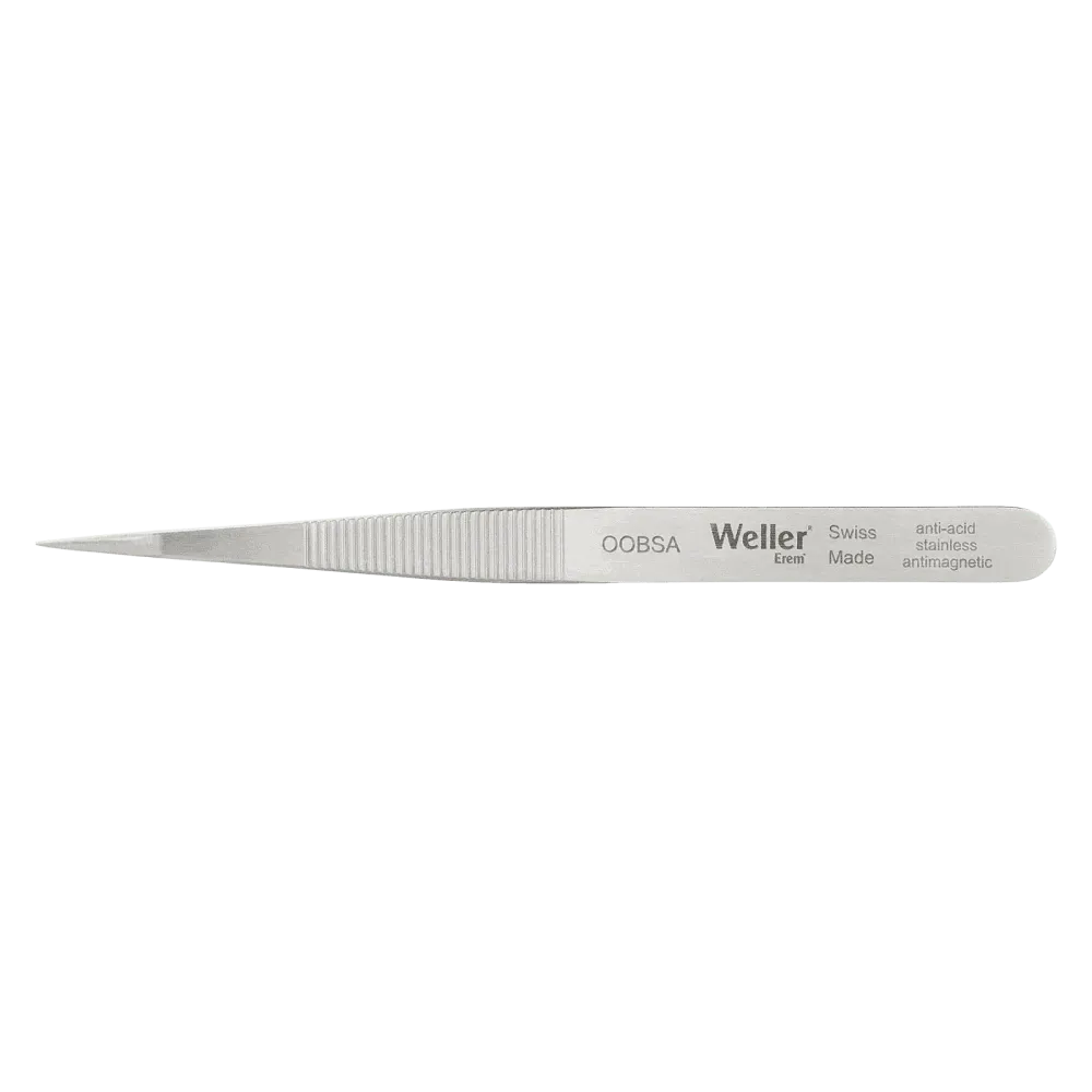 Precision tweezers with fine tips. Very robust.