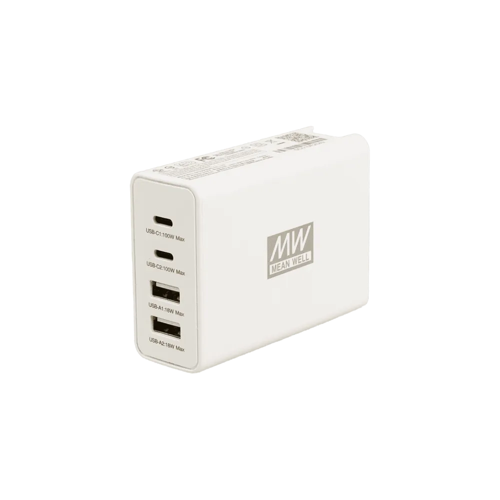 100W 4-port USB charger, 2x USB-C, 2x USB-A, PD3.0