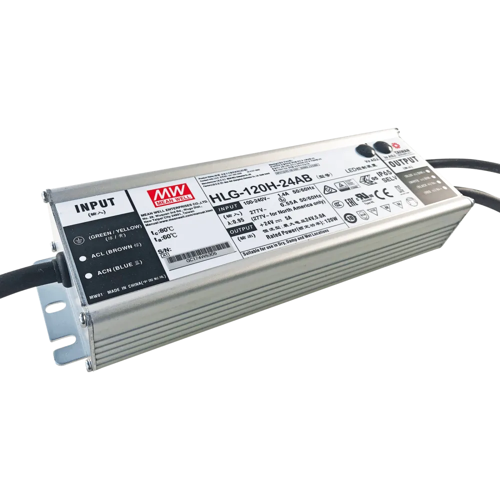 120W LED Driver CV+CC 24V/5A, 3in1 Dimming + Vo/Io adjustable