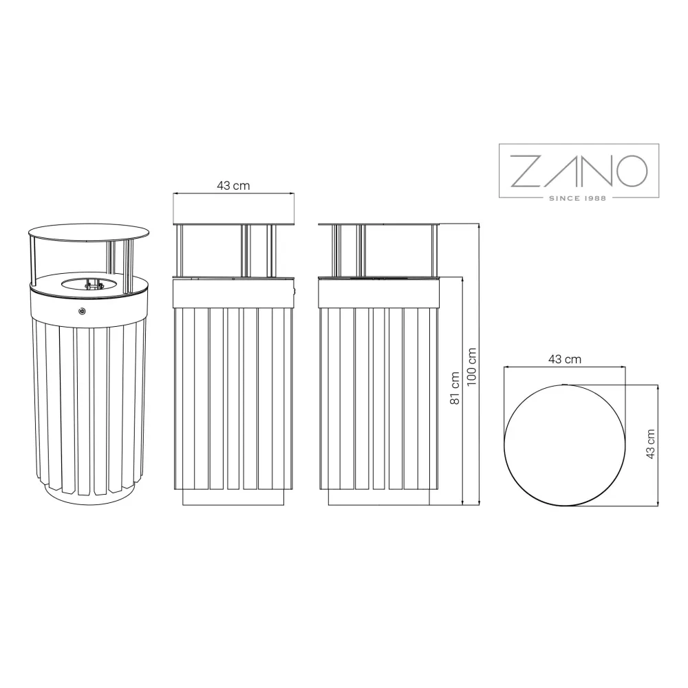 Tubus litter bin