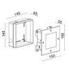 Clio Wall Recessed 1080R/WR1.VS.99-Wall Recessed - Recessed in polypropylene with steel ring nut