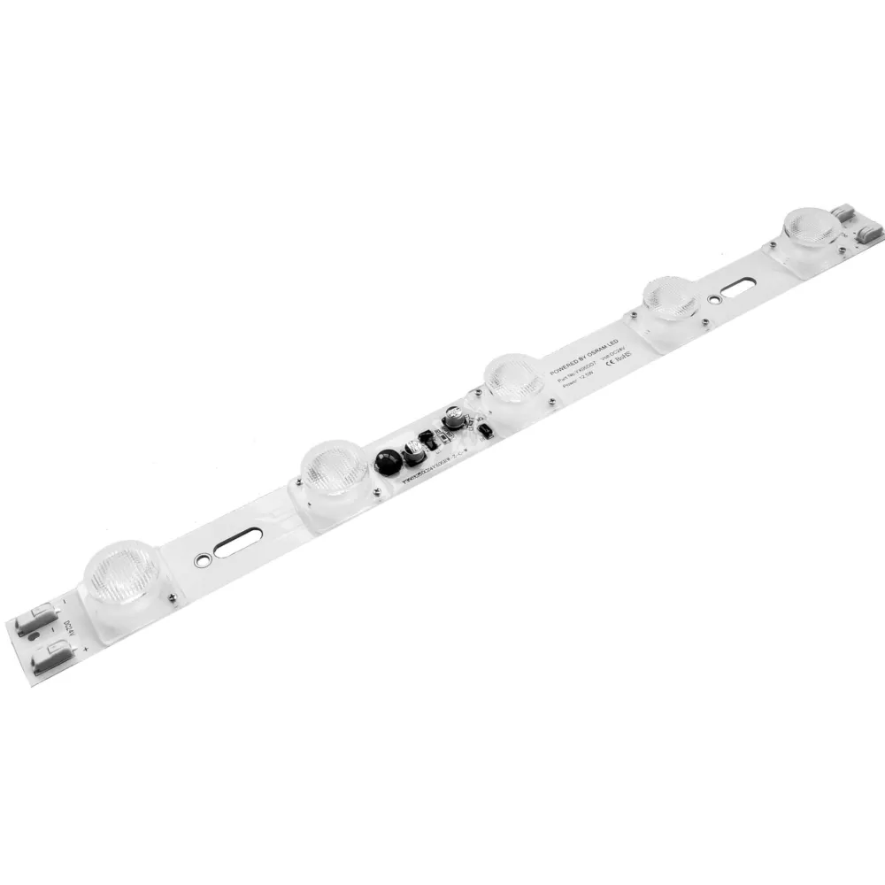 Channel Modul, edge lit, 5 x 3535 LED, 15×45°, 4000K, CRI >80