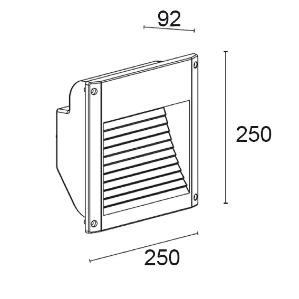 Square Recessed 2900R/WR3.PR-Wall Recessed - Wall recessed square window - Built-in driver