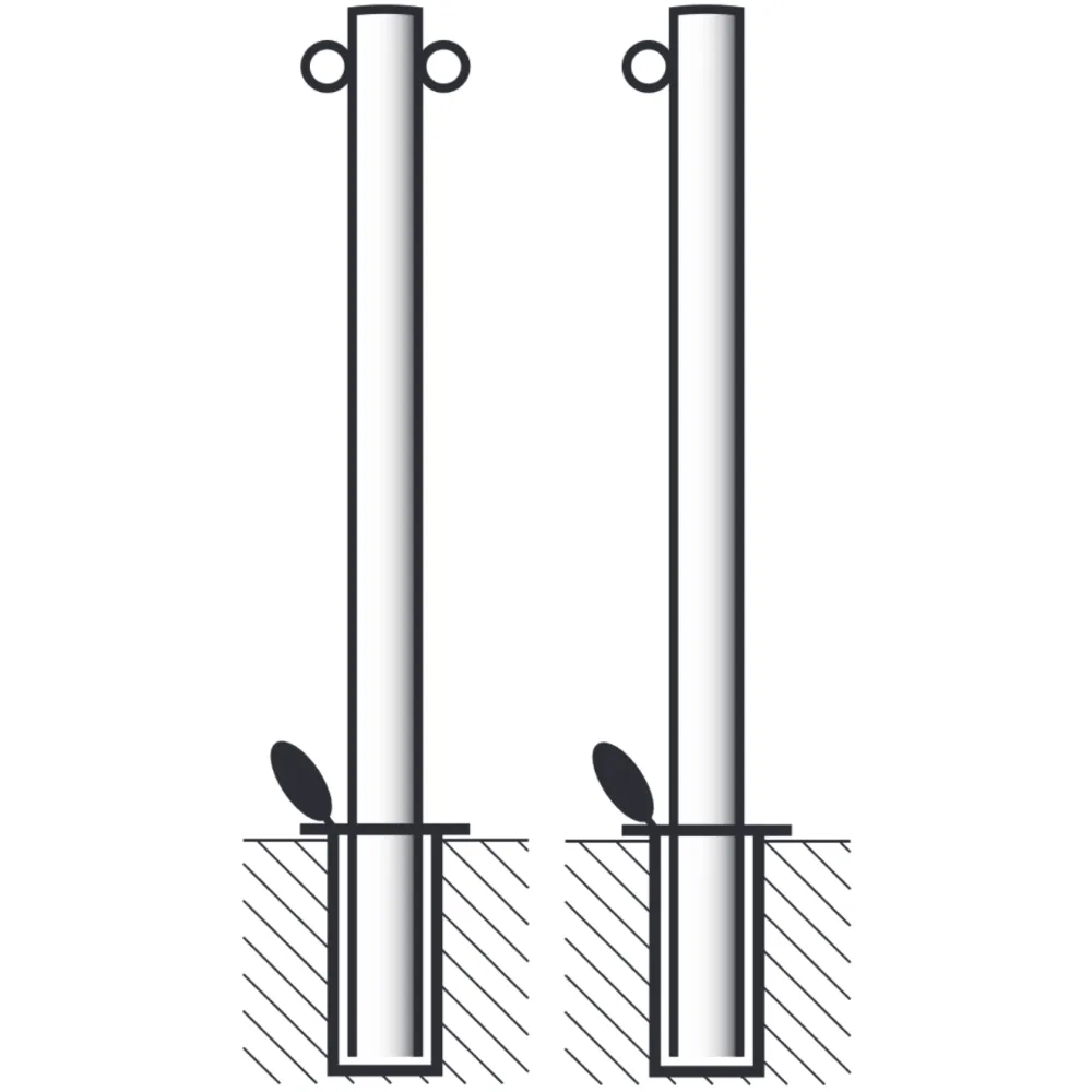 Barrier post with rings
