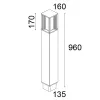 Orion One 454F1/NR50PO-Small Poles - Bollard 4 Ways H. 960