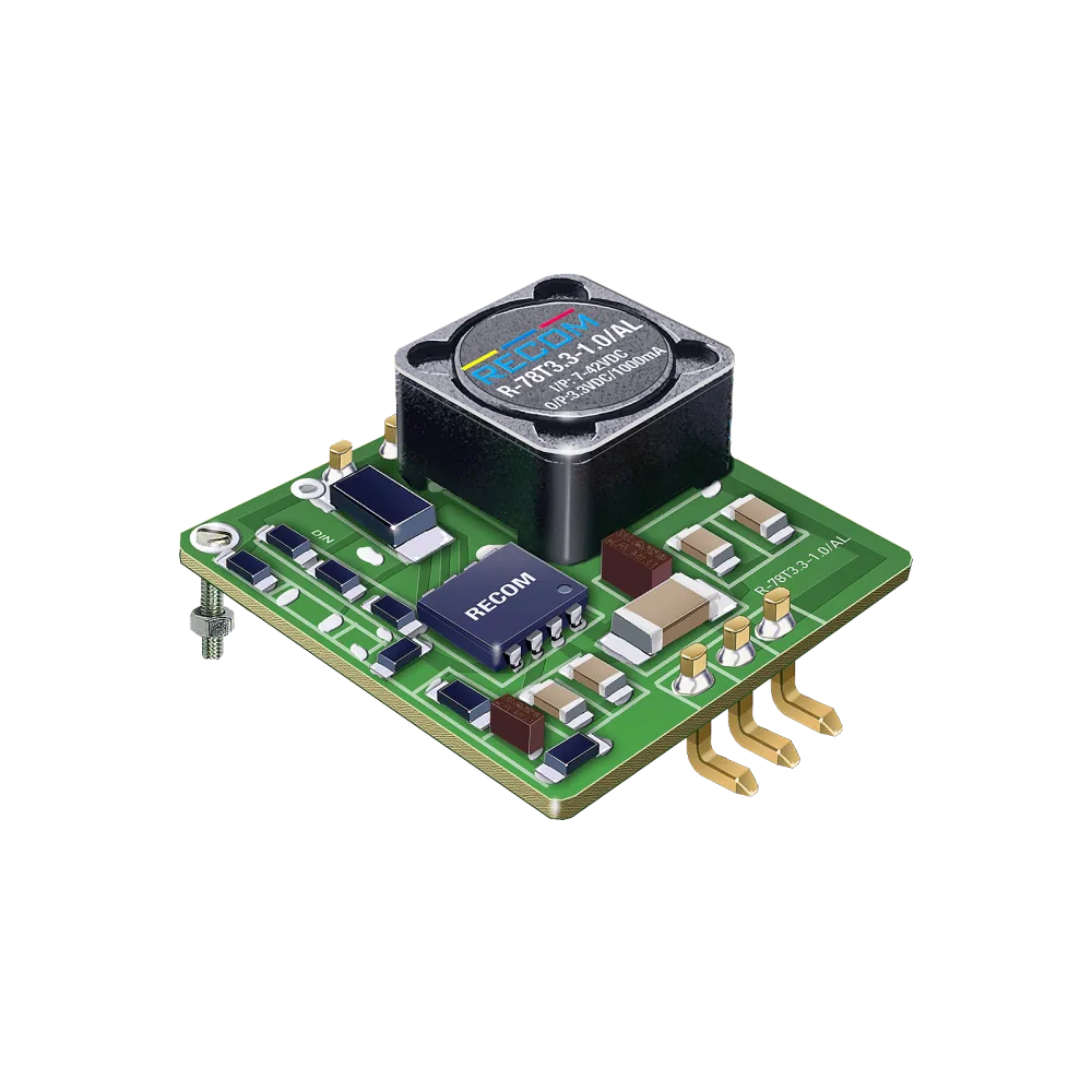 12W DC/DC Converter, Input 8…42V, Output 5V/1000mA, SMD