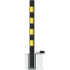 Barrier post painted black without rings