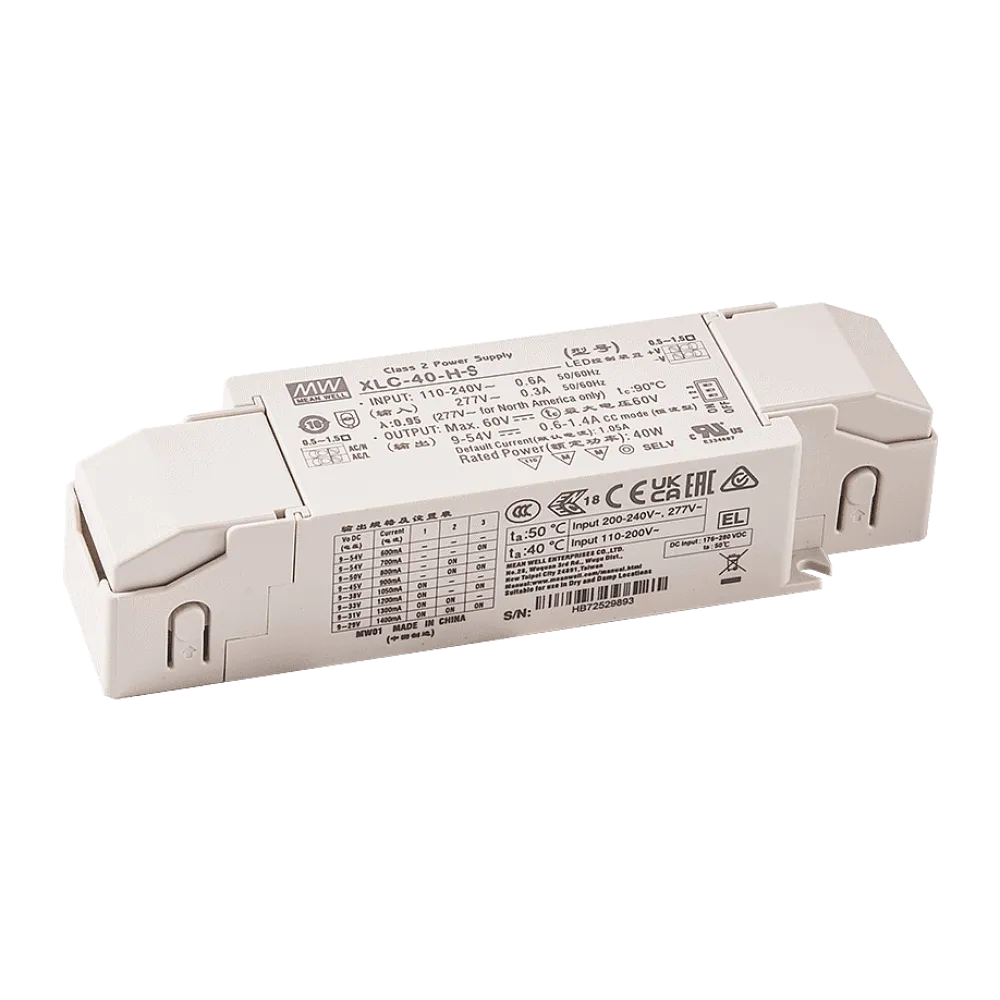 40W LED driver 600mA to 1400mA/9V…54V, 3in1 dimming, NFC, Independent