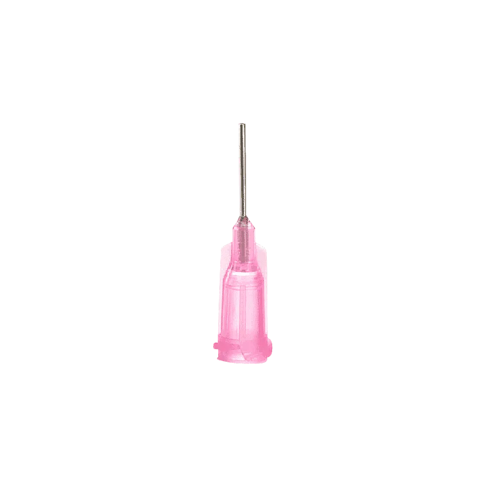 Dosing needles pink, 6.35 mm, 20 Gauge (50 pcs)