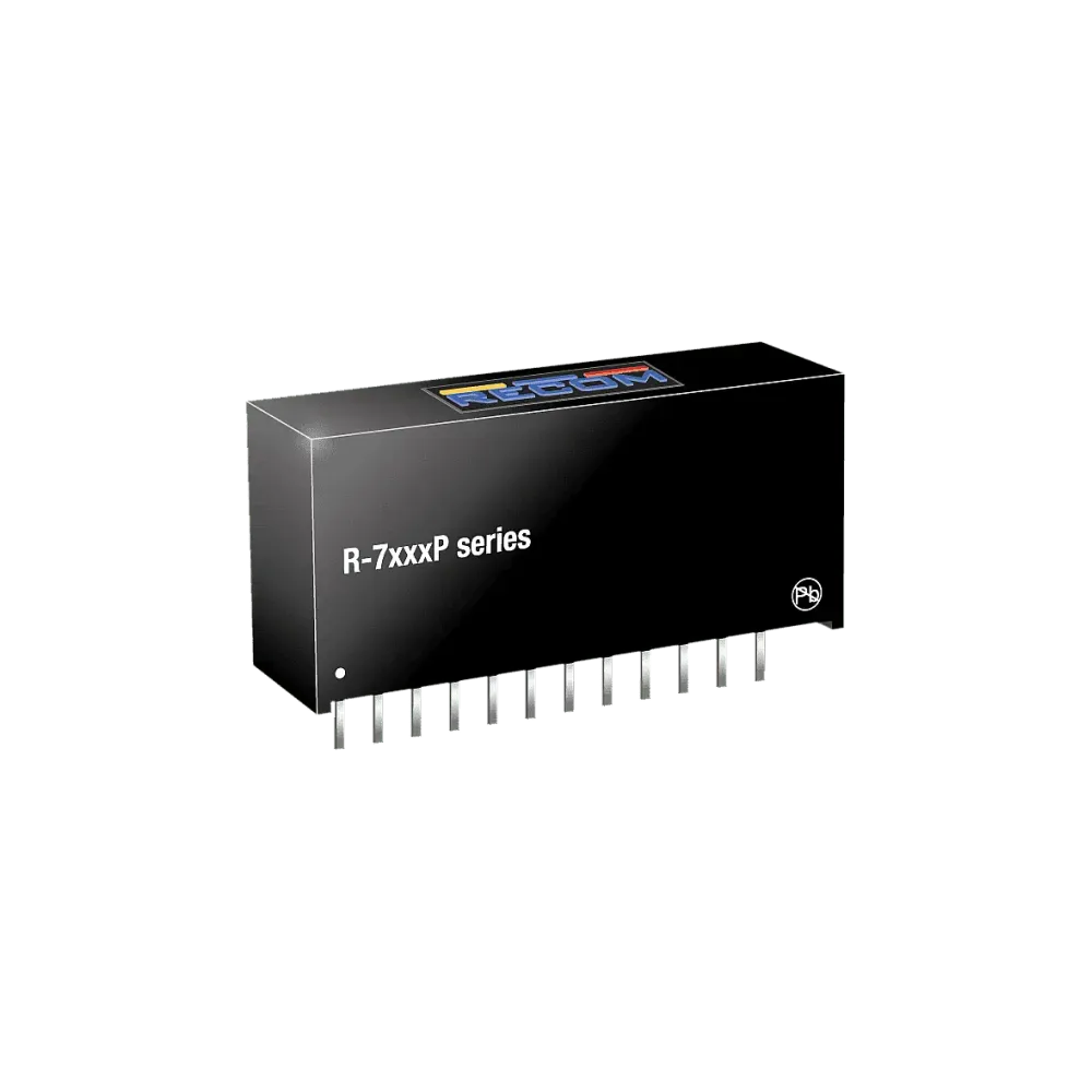 15W DC/DC converter, input 6.5...28V, output 3...5.5V/3000mA, SIP12