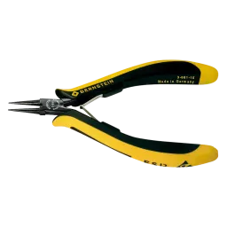 ESD round nose pliers EUROline dissipative 130 mm smooth gripping surfaces