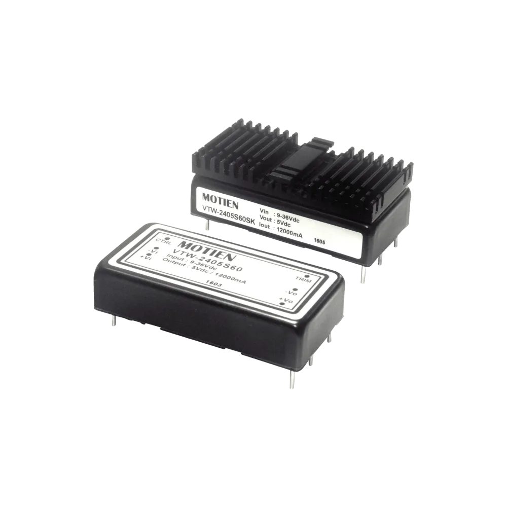 60W DC/DC-Converter, Input 18…75V, Output 5V/12A