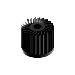 LED star heat sink, ø99mm, H 80mm, Base 10mm, Black anodized