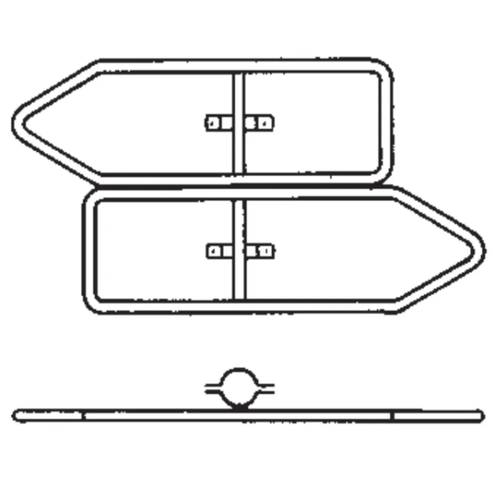 Two-way double signpost with fixed clamp